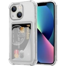 Storemax 13 ile Uyumlu Şeffaf Yapıya Sahip Arka Ksımında Kartlık Bölmeli Kolay Kullanım Sağlayan Telefon Kılıfı (Siyah)