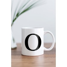 Mio Life Beyaz O Harfi Baskılı Kupa Bardak