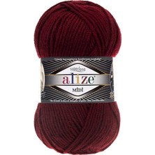 Alize Süperlana Midi (5 Adet) 57 Bordo Renk Elörgü Ipliği