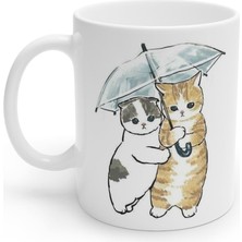 Mio Life Şemsiyeli Arkadaş Kediler Mug Kupa