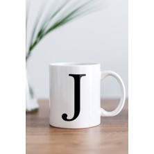 Mio Life J Harfi Baskılı Kupa Bardak