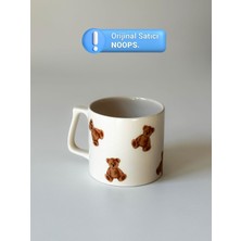 Mio Life Mini Ayıcık Teddy Bear Baskılı Kupa Bardak Seramik Kahve Mug