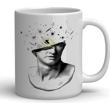 Mio Life Uzay Sürreal Heykel Baskılı Kupa Bardak