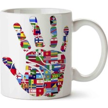 Mio Life Ülke Bayrakları Porselen Kupa Bardak