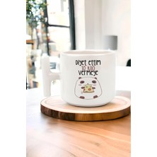 Mio Life Diyet Ettim 10 Kilo Vermeye Baskılı T Kupa Bardak, T Kulp Bardak