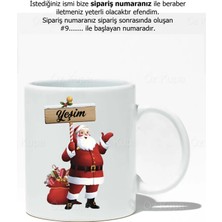 Mio Life Yılbaşı Noel Baba Kişiye Özel Merry Christmas Hediyelik Lüks Kupa Bardak