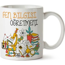 Mio Life Fen ve Tekonoloji Öğretmeni Porselen Kupa Bardak (2) Öğretmenler Gününe Özel Kupa