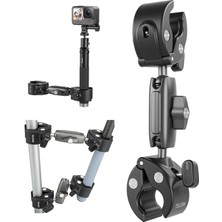 Telesın Duall Top Kelepçe Montaj Çubuk Direği Çok Renkli Bisiklet Motosiklet Gidon Tüp Tutucu Aksesuar