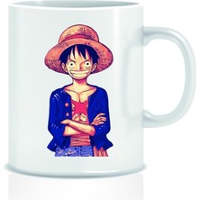 Mio Life Çizgi Karakter Baskılı Beyaz Kupa Bardak