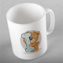 Mio Life I Harfi ve Sevimli Ayıcık Baskılı Porselen Kupa Bardak - ANI014