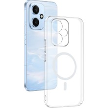 Ottonova Honor 400 Kamera Korumalı M-Safe Şarj Özellikli Şeffaf Zore London Silikon Kapak - Şeffaf