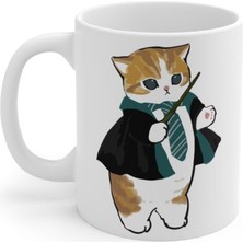 Mio Life Beyaz Potter Cat Baskılı Kupa Bardak