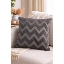 Valoroso Tekstil Wellsoft Punch Panç Desen Fermuarlı Kırlent Kılıfı – Kabartmalı Dekoratif Kırlent Kılıfı