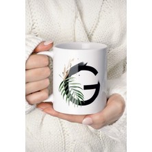 Mio Life G Harf Baskılı Tropikal Koleksiyon Porselen Kupa Bardak