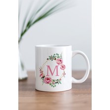 Mio Life Beyaz M Harfi Baskılı Kupa Bardak