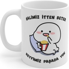 Mio Life Halimiz Itten Beter Tasarımlı Baskılı Kahve Kupası, Çay-Kahve-Çorba Kupası