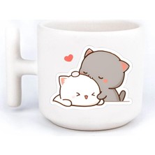 Mio Life Mochi Cat Sevimli Aşk Sevgilli Eş El Yapımı T Kulplu Fincan