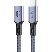 USB 4.0 E-Mark 240W 40GBPS Thunderbolt 4 8k 60Hz Type-C Uzatma Kablosu 50 cm
