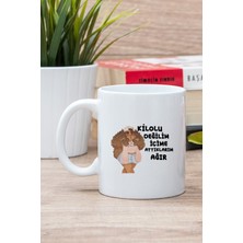 Mio Life Beyaz Içime Attıklarım Ağır Baskılı Kupa Bardak