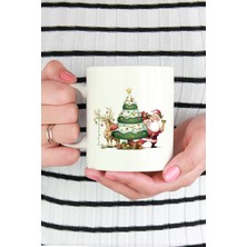 Mio Life Noel Baba ve Geyiği Temalı Baskılı Kupa Bardak