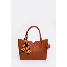 Morca Kadın Fular Detaylı Uzun Askılı El Çantası Taba