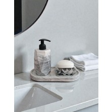 Trust Stone Marble Serisi 3 Lü Beton Banyo Seti