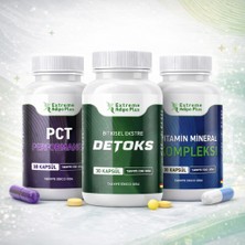 Extreme Adipo Plus 3’lü Paket | Detoks & Vitamin Mineral Kompleksi & Pct Performans