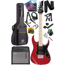 Maxword DE-150RD-50AMP Maple Klavye Hh Yüksek Kaliteli 50W Amfili Elektro Gitar Seti