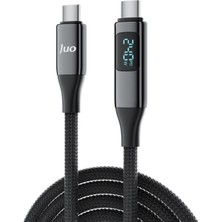 Juo 240W USB 3.1 Gen2 10GBPS E-Mark Çipli LED Display 4K 60Hz Görüntü ve Type-C Hızlı Şarj Kablosu 2