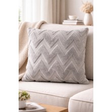 Valoroso Tekstil Wellsoft Punch Panç Desen Fermuarlı Kırlent Kılıfı – Kabartmalı Dekoratif Kırlent Kılıfı