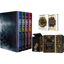 Ephesus Yayınları Yaralasar Serisi Seti 4 Kitap Ciltli Kutulu ve Medusa'nın Ölü Kumları Iki Kitaplık Set Ciltli