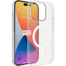 Ottonova iPhone 15 Pro Kamera Korumalı M-Safe Şarj Özellikli Şeffaf Zore London Silikon Kapak - Şeffaf
