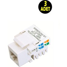 Usin 3 Adet RJ45 Şase CAT5E 8P8C Keystone Jack Modül Rj 45 Konektörü Key Stone Jack
