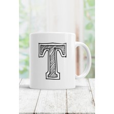 Mio Life T Harfi Baskılı Kupa Bardak