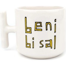 Mio Life Beni Bi Sal Baskılı Beyaz T Kulp Kupa Bardak