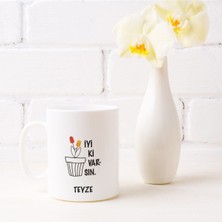 Mio Life Hediye Iyiki Varsın Teyze Baskılı Kupa Bardak 6894