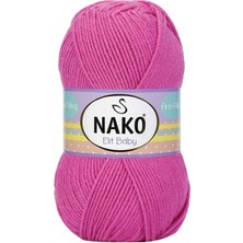 Nako 1 Adet Elite Baby El Örgü Ipi Tüylenmeyen Bebek Yünü Çöl Gülü 5278