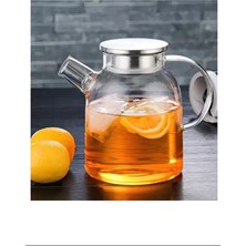 Royaleks Group Çelik Kapaklı Borosilikat Uzun Cam Demlik 1800 ml ROYALEKS-CM-2003