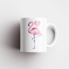 Mio Life Flamingo Kupa | Kalpli Flamingo | Kupa Bardak | Hediyelik Kupa | Kahve Kupası | Seramik Kupa