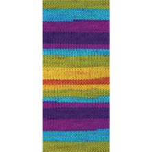 Nako 5 Adet Vega Stripe Premium Akrilik El Örgü Ipi Yünü No: 82410