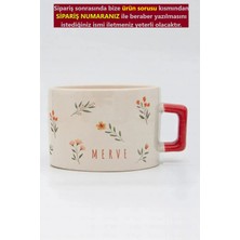 Mio Life Çiçekli Kişiye Özel Minimalist Isimli Lüks Nescafe Fincanı