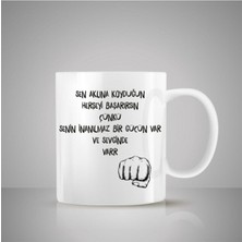 Mio Life Sen Aklına Koyduğun Her Şeyi Başarırsın Tasarımlı Baskılı Kahve Kupası