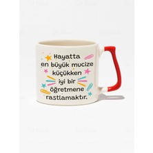 Mio Life Öğretmenler Günü Hayatta En Büyük Mucize Küçükken Iyi Bir Öğretmene Rastlamaktır Kırmızı Lüks Kupa