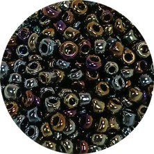 Royaleks Dökme Cam Kum Boncuk (8/0) 3 mm - 60 Gram - Alacalı Renk - BNC192