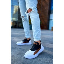 Nil Avm CH115  Cbt Literide Erkek Ayakkabı Beyaz/taba/sıyah