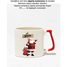 Mio Life Yılbaşı Noel Baba Kişiye Özel Merry Christmas Hediyelik Kırmızı Lüks Kupa Bardak