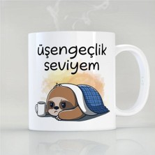 Mio Life Üşengeçlik Seviyem Tembel Karikatür Kupa Bardak