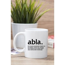 Mio Life Beyaz Abla Kelime Anlamı Baskılı Kupa Bardak