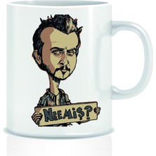 Mio Life Mecnun Çizgi Karakter Baskılı Beyaz Kupa