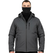 Mysia Outdoor Antrasit Soft Shell Mont Çift Kat Polarlı